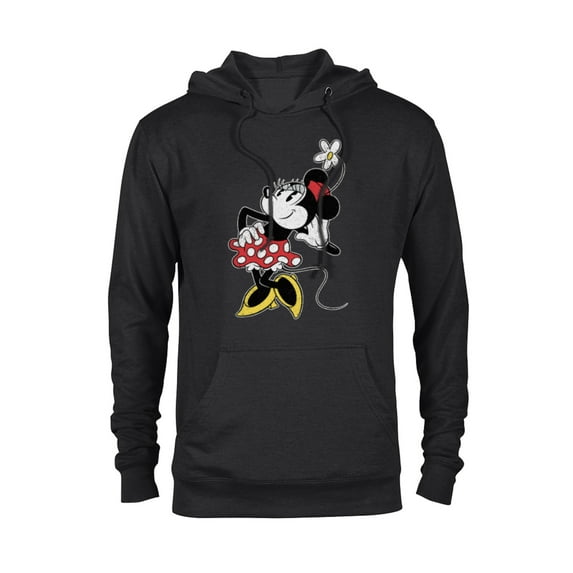 Disney Vintage Minnie Mouse Strikes a Pose - Pullover Hoodie for Adults - Customized-Black
