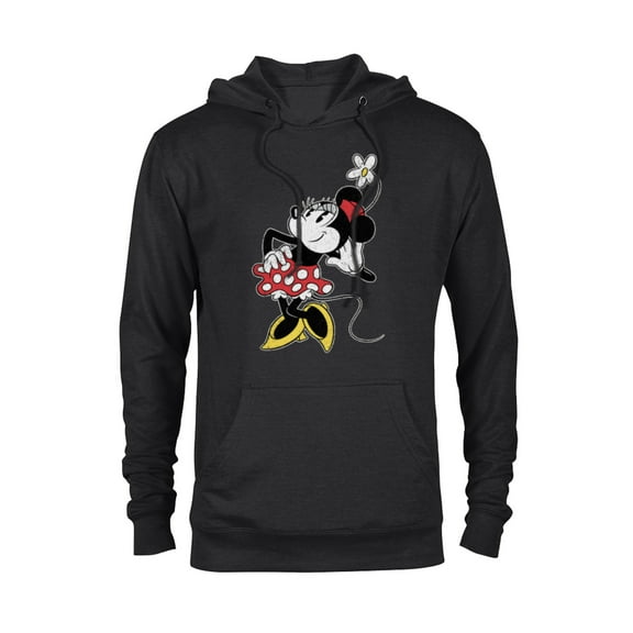 Disney Vintage Minnie Mouse Strikes a Pose - Pullover Hoodie for Adults - Customized-Black