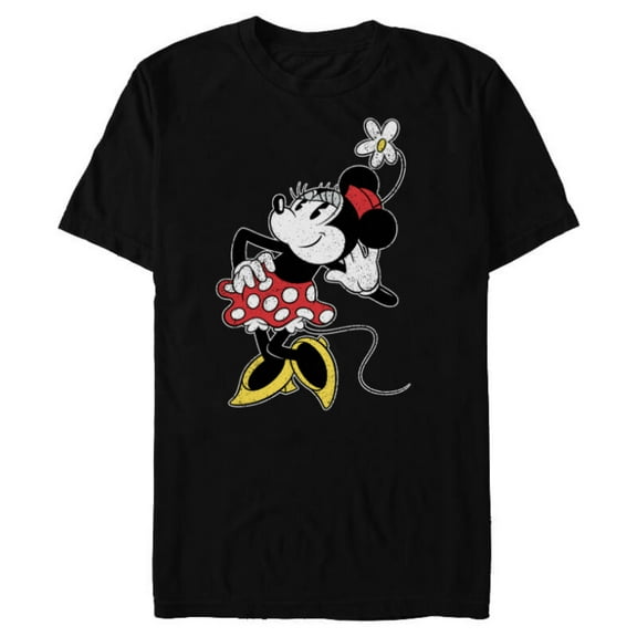 Disney Vintage Minnie Mouse Strikes a Pose - Short Sleeve Blended T-Shirt for Adults - Customized-Black