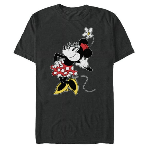 Disney Vintage Minnie Mouse Strikes a Pose - Short Sleeve Blended T-Shirt for Adults - Customized-Dark Heather