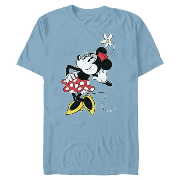 Disney Vintage Minnie Mouse Strikes a Pose - Short Sleeve Blended T-Shirt for Adults - Customized-Ocean Blue