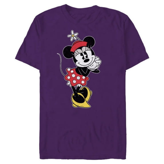 Disney Vintage Minnie Mouse Sweetheart Pose - Short Sleeve Blended T-Shirt for Adults - Customized-Purple