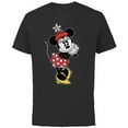 thumbnail image 1 of Disney Vintage Minnie Mouse Sweetheart Pose - Short Sleeve Cotton T-Shirt for Adults - Customized-Black, 1 of 5