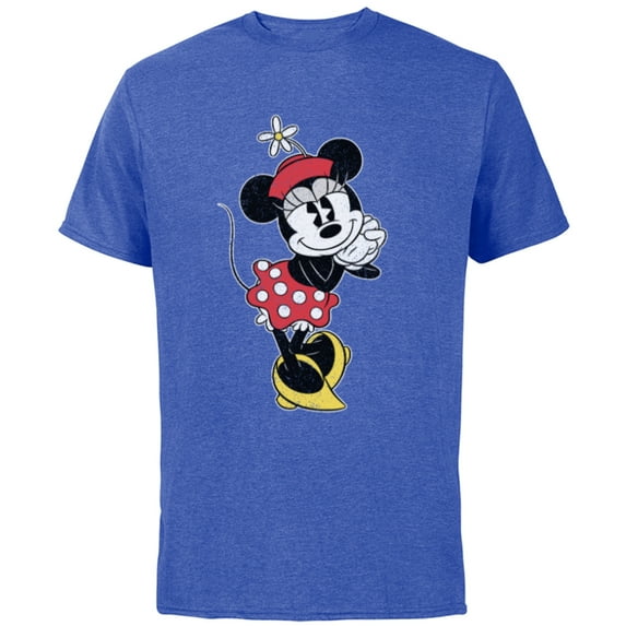 Disney Vintage Minnie Mouse Sweetheart Pose - Short Sleeve Cotton T-Shirt for Adults - Customized-Royal Heather