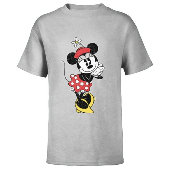 Disney Vintage Minnie Mouse Sweetheart Pose - Short Sleeve T-Shirt for Kids - Customized-Athletic Heather