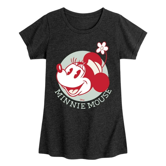 Disney - Vintage Minnie Mouse - Toddler & Youth Girls Short Sleeve Graphic T-Shirt