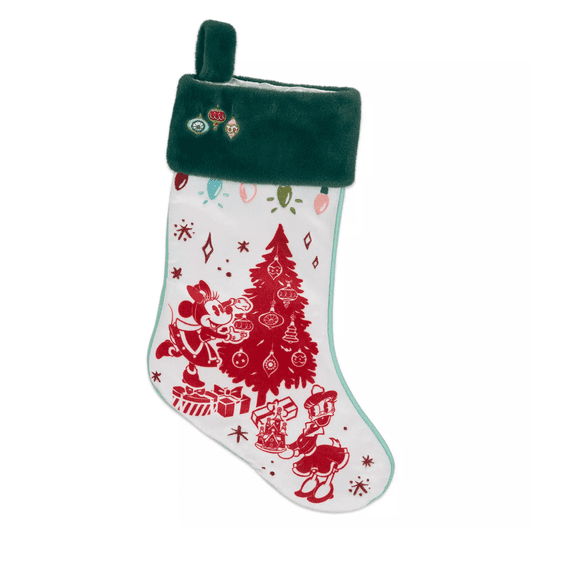 Disney Vintage Minnie and Daisy Duck Holiday Christmas Stocking New with Tag