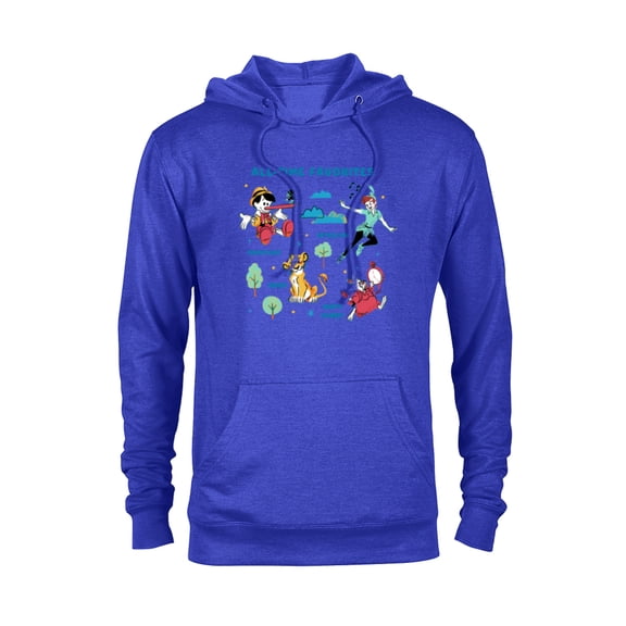 Disney Vintage Peter Pan, Pinocchio, Simba & White Rabbit - Pullover Hoodie for Adults - Customized-Royal