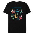 thumbnail image 1 of Disney Vintage Peter Pan, Pinocchio, Simba & White Rabbit - Short Sleeve Blended T-Shirt for Adults - Customized-Black, 1 of 5