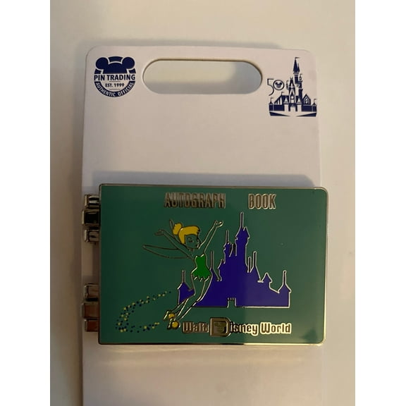 Disney WDW 50th Vault Tinker Bell Autograph Book Pin New with Card
