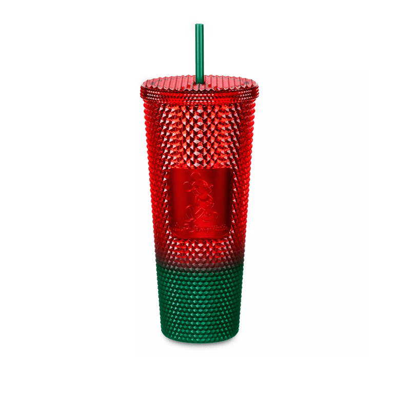 Disney WDW Mickey Starbucks Holiday Christmas Tumbler with Straw