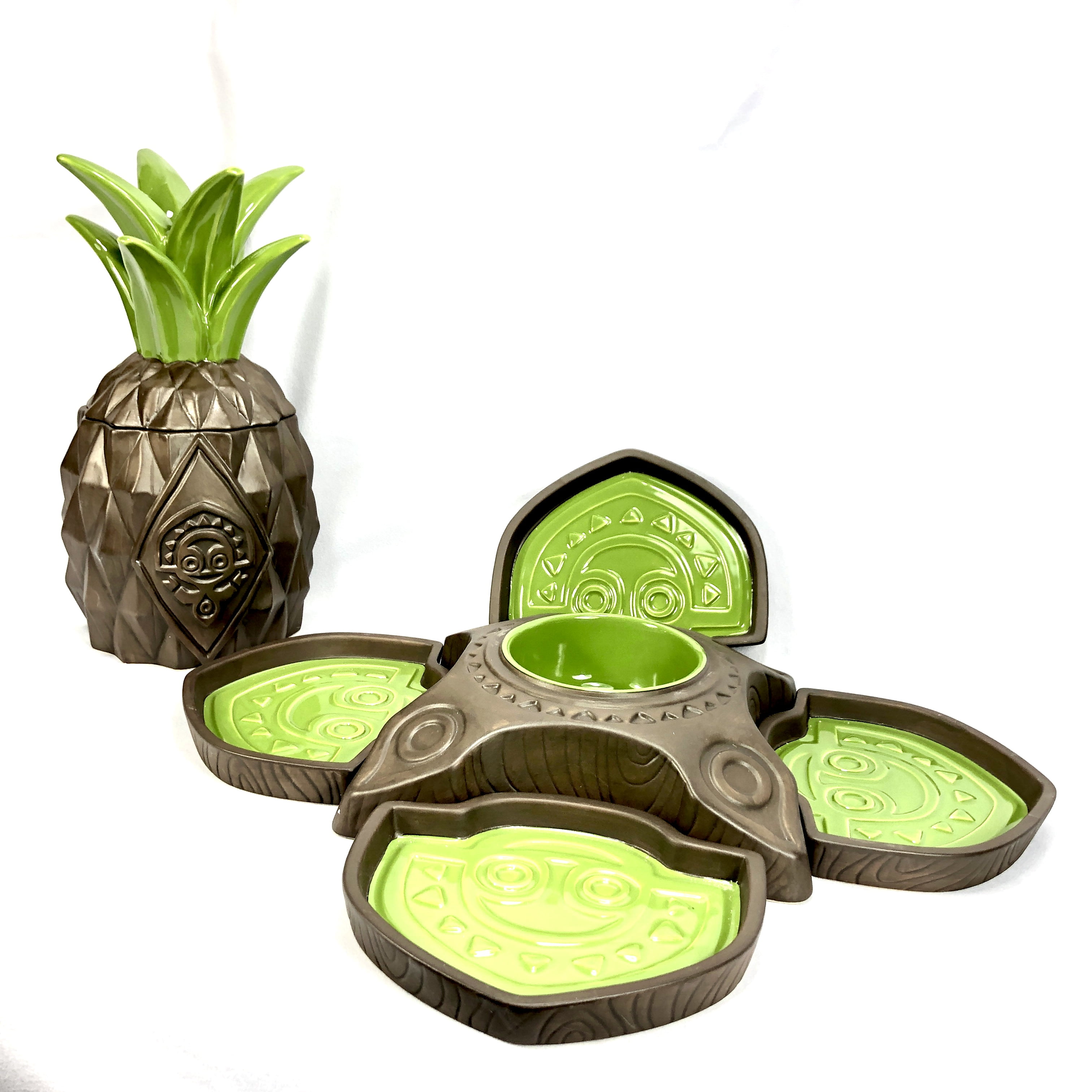 Disney WDW Polynesian 50th Anniversary Pineapple Serving Set Chip & Dip