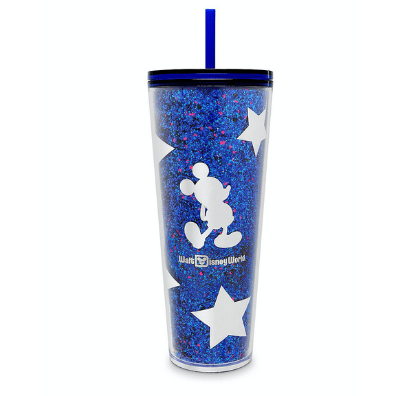 Disney WDW Wishes Come True Blue Mickey Tumbler with Straw by Starbucks New