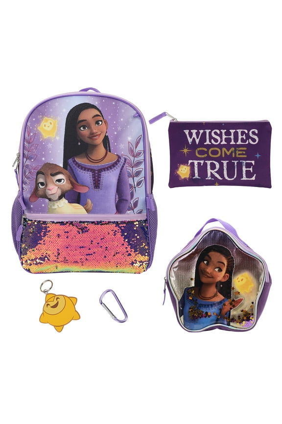 Disney WISH Asha 5-Pcs Youth Backpack Set