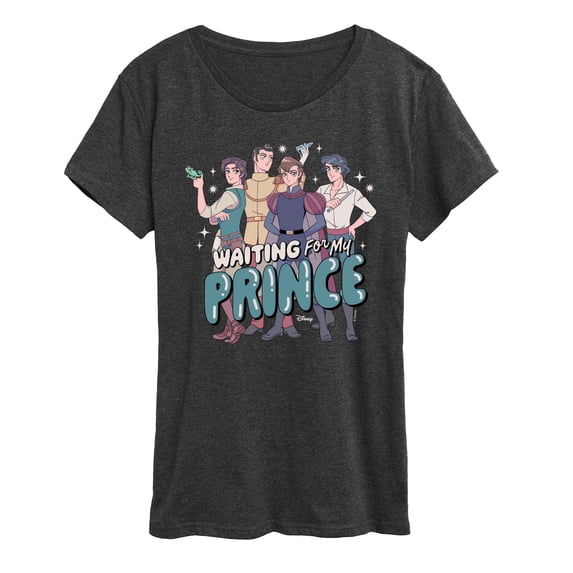 Disney - Waiting For My Prince Women's Short Sleeve Graphic T-Shirt