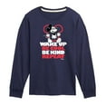 thumbnail image 1 of Disney - Wake Up, Be Cool, Be Kind, Repeat - Youth Long Sleeve Graphic T-Shirt, 1 of 5