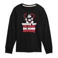 thumbnail image 1 of Disney - Wake Up, Be Cool, Be Kind, Repeat - Youth Long Sleeve Graphic T-Shirt, 1 of 5