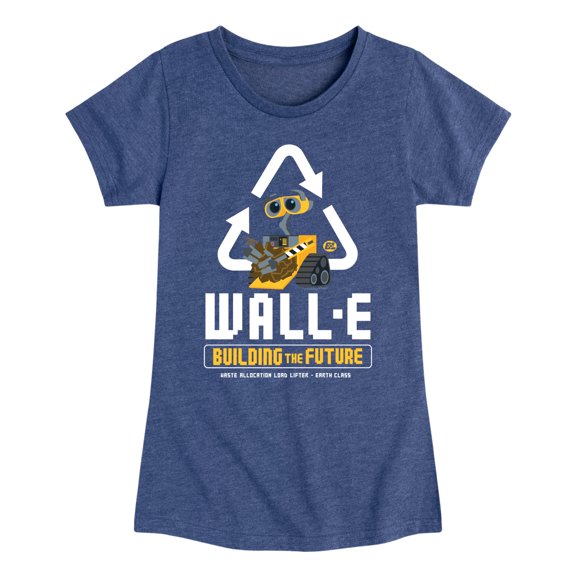 Disney Wall-E - Building Future Recycle - Toddler & Youth Girls Short Sleeve Graphic T-Shirt