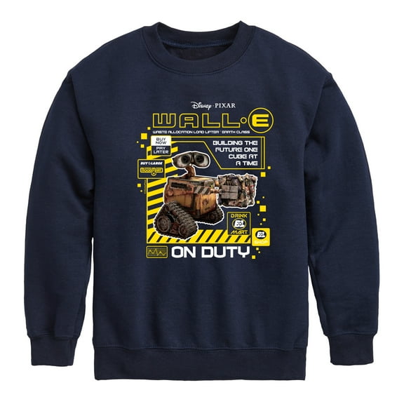 Disney Wall-E - Building The Future One Cube At A Time - Toddler & Youth Crewneck Fleece Sweatshirt