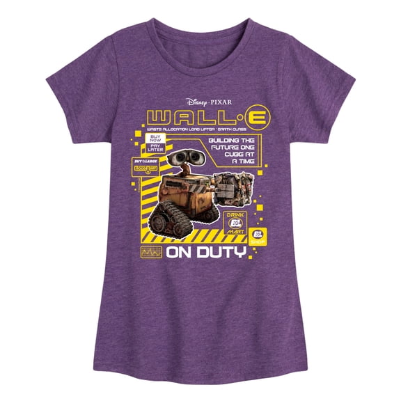 Disney Wall-E - Building The Future One Cube At A Time - Toddler & Youth Girls Short Sleeve Graphic T-Shirt