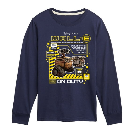 Disney Wall-E - Building The Future One Cube At A Time - Toddler & Youth Long Sleeve Graphic T-Shirt