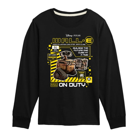 Disney Wall-E - Building The Future One Cube At A Time - Toddler & Youth Long Sleeve Graphic T-Shirt
