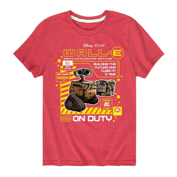 Disney Wall-E - Building The Future One Cube At A Time - Toddler & Youth Short Sleeve Graphic T-Shirt