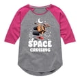 thumbnail image 1 of Disney Wall-E - Space Cruising - Toddler & Youth Girls Raglan Graphic T-Shirt, 1 of 5