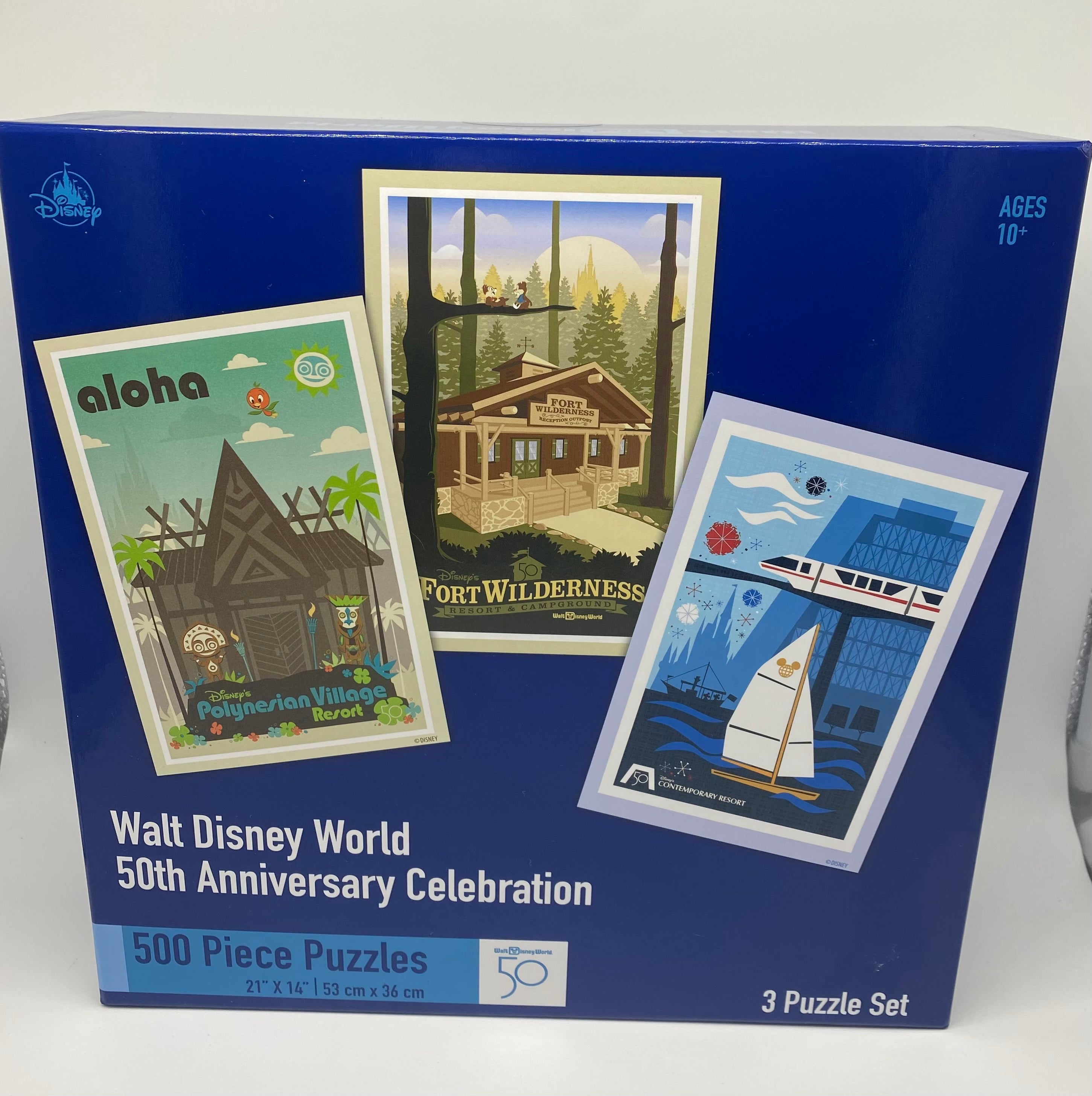 Disney Walt Disney World 50th Anniversary Celebration 3 x 500 Pieces ...