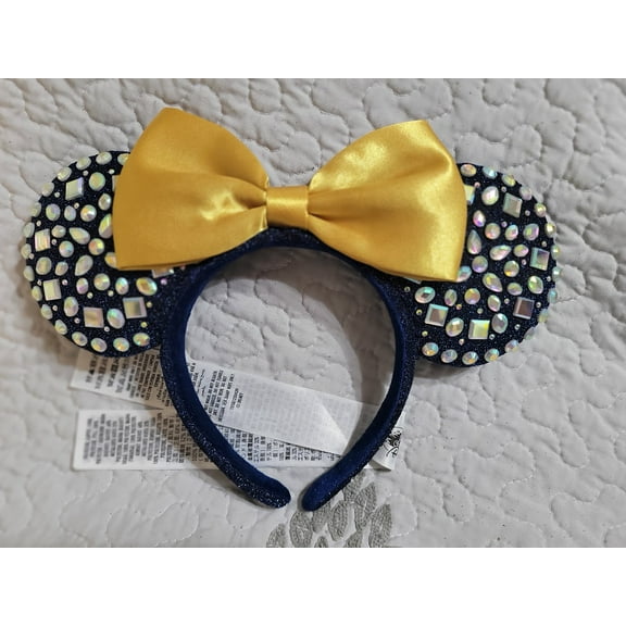 Disney Walt Disney World 50th Anniversary Jeweled Minnie Ears Headband Adult