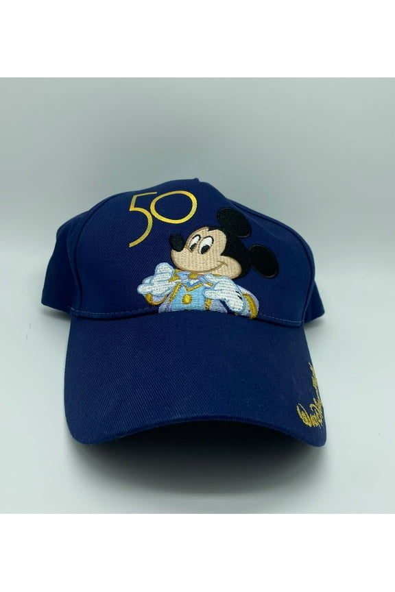 Walt Disney World 50th Celebration Mickey Baseball Hat Cap for Kids New