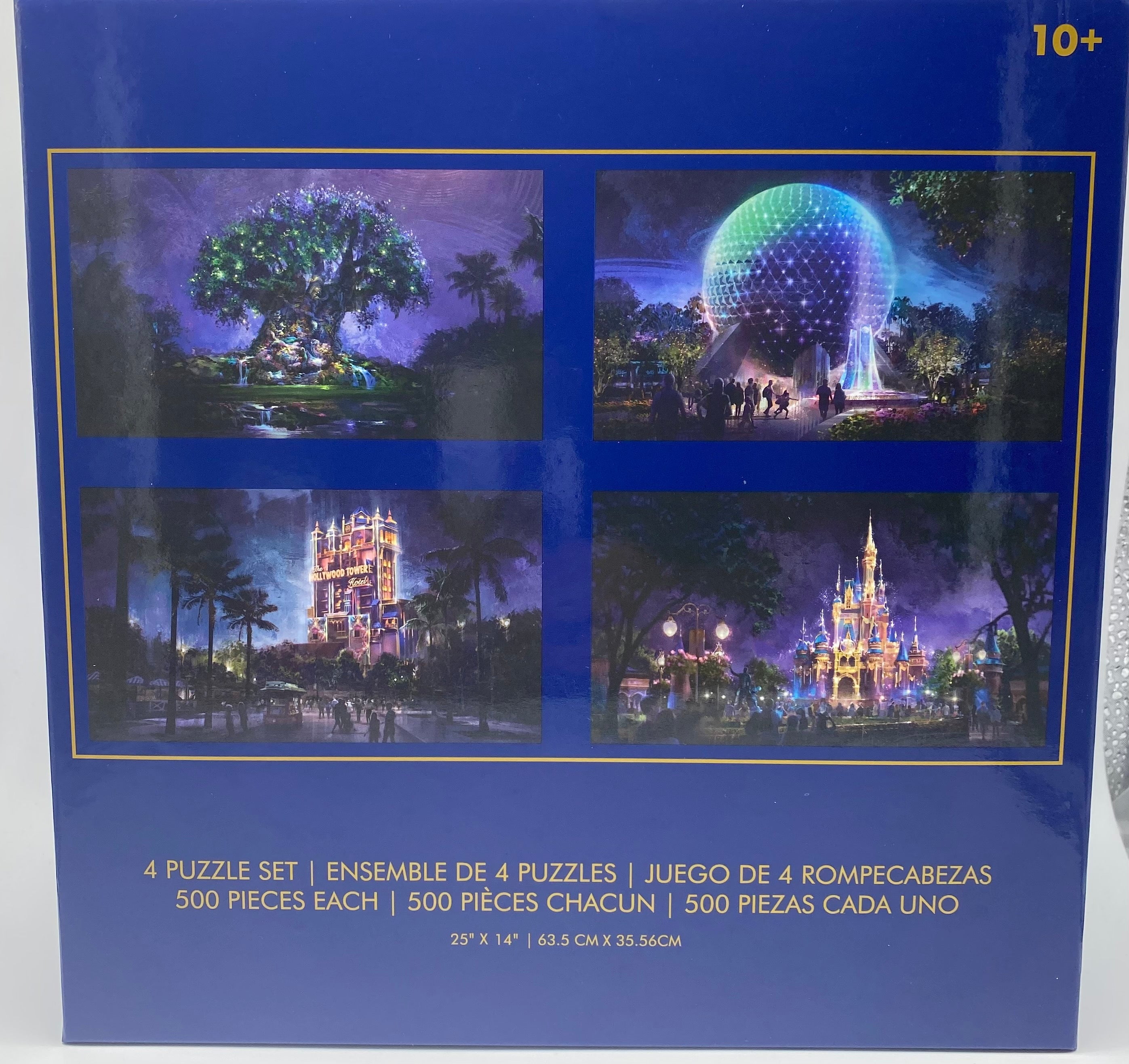 Disney Walt Disney World 50th Four Parks By Night 4 x 500 Pieces