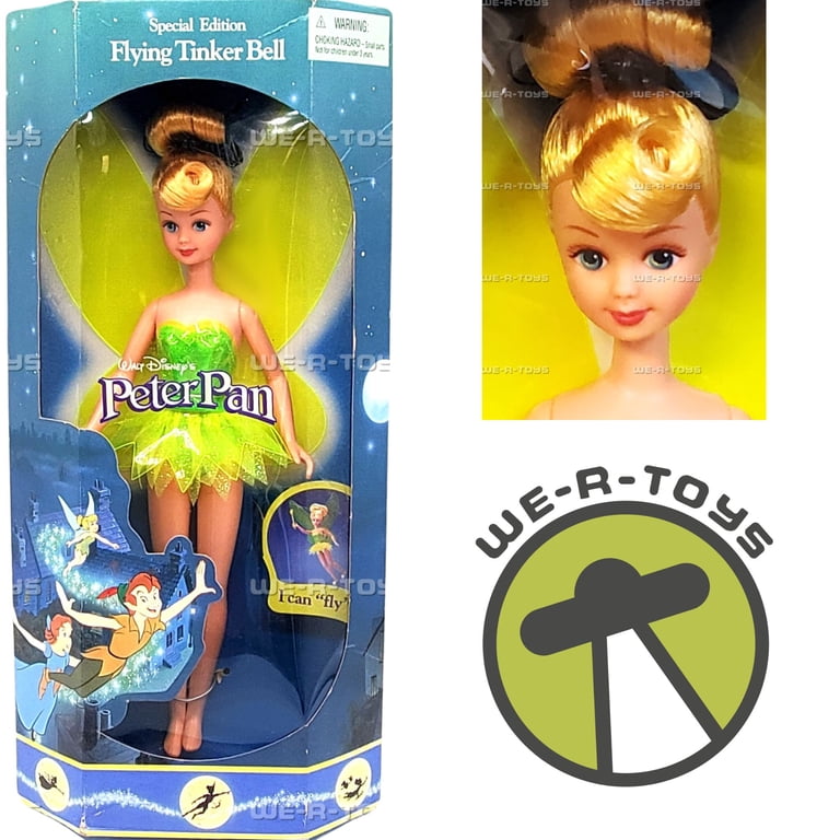 ティンカーベル Disney's Peter Pan Flying Tinker Bell Doll 1997 Mattel 19298 NEW
