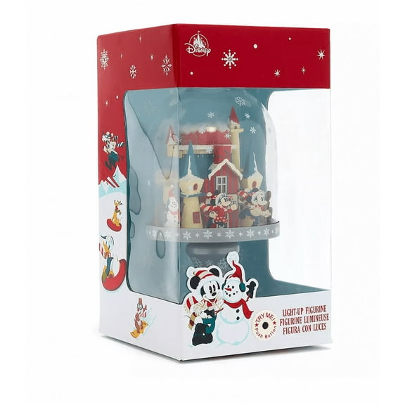 Disney Walt's Holiday Lodge Mickey Friends Holiday Christmas Light Up Dome