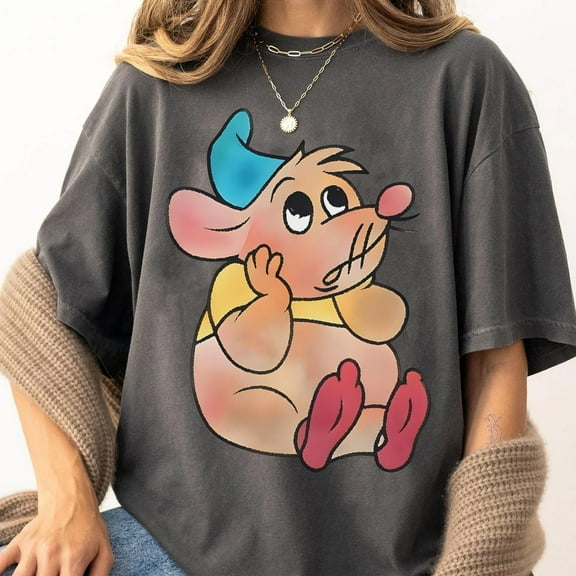 Disney Watercolor Gus Gus Mouse Shirt, Funny Disney Gus Gus Tee, Disneyland Trip Matching Shirts, Disneyland Family 2025,Pepper Color,Size M