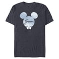 thumbnail image 1 of Disney Wedding Matching Mickey Mouse Bow Tie Husband Groom - Short Sleeve Blended T-Shirt for Adults - Customized-Navy Heather, 1 of 5