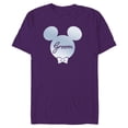 thumbnail image 1 of Disney Wedding Matching Mickey Mouse Bow Tie Husband Groom - Short Sleeve Blended T-Shirt for Adults - Customized-Purple, 1 of 5