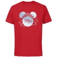 thumbnail image 1 of Disney Wedding Matching Minnie Bridal Veil Wife Bride Mrs - Short Sleeve Cotton T-Shirt for Adults - Customized-Red, 1 of 5