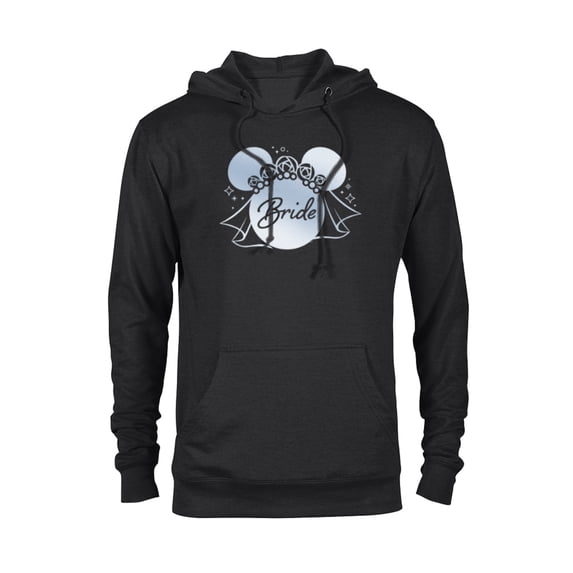 Disney Wedding Matching Minnie Mouse Bridal Veil Wife Bride - Pullover Hoodie for Adults - Customized-Black