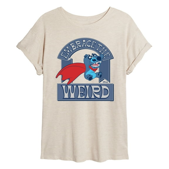 Lilo & Stitch - Weird Stitch - Juniors Oversized Graphic T-Shirt
