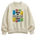 thumbnail image 1 of Disney - Were All Friends Here - Ladies Oversized Fleece Crew Sweatshirt, 1 of 3