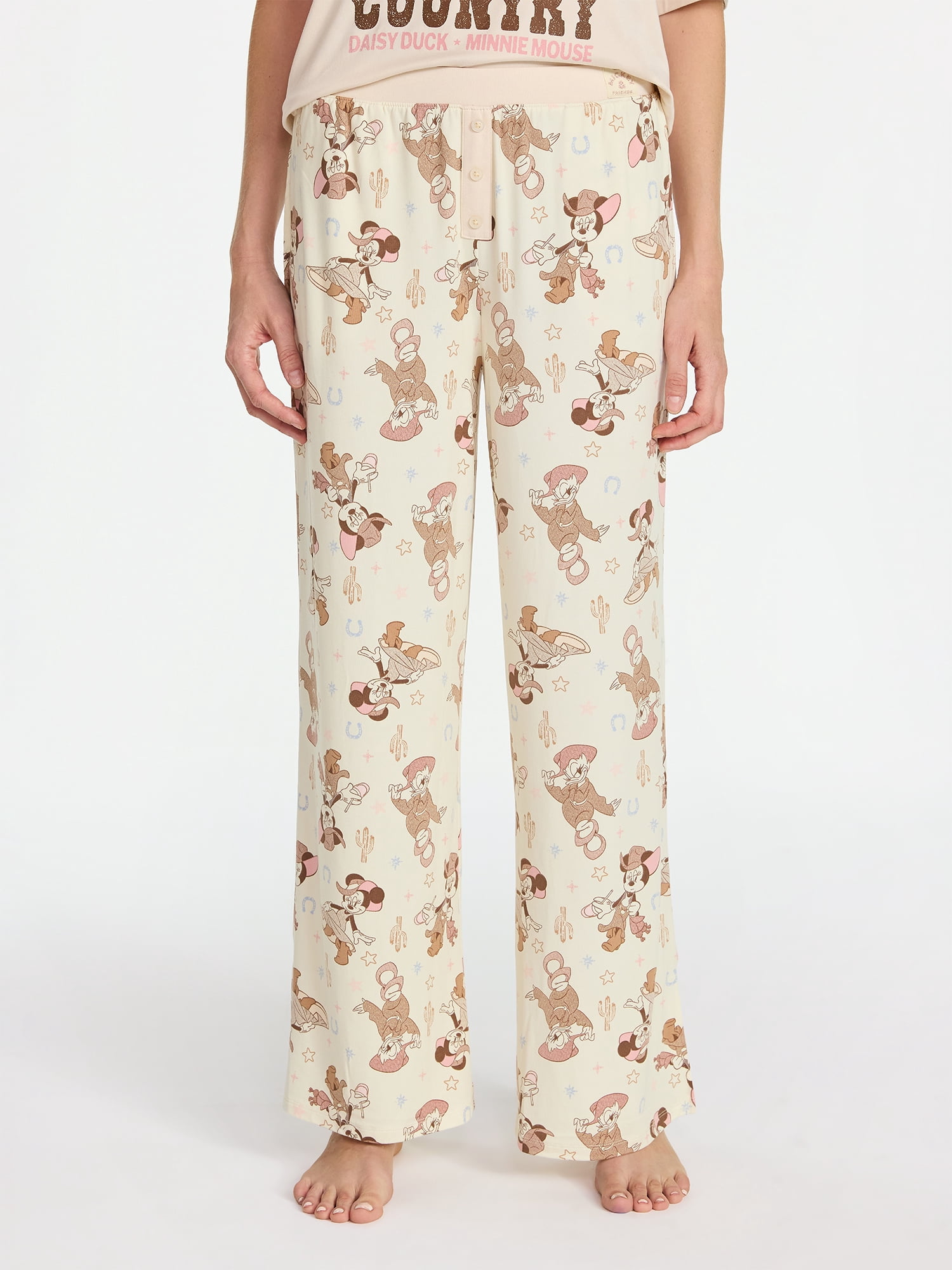 Mickey and Friends Women's Western Minnie Mouse Sleep Pants, Sizes XS-3X
