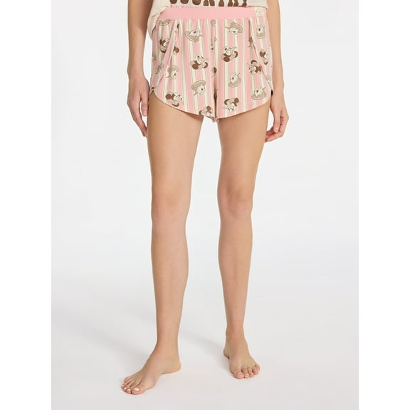 Mickey and Friends Women's and Women's Plus Western Minnie Mouse Sleep Shorts, Sizes XS-3X