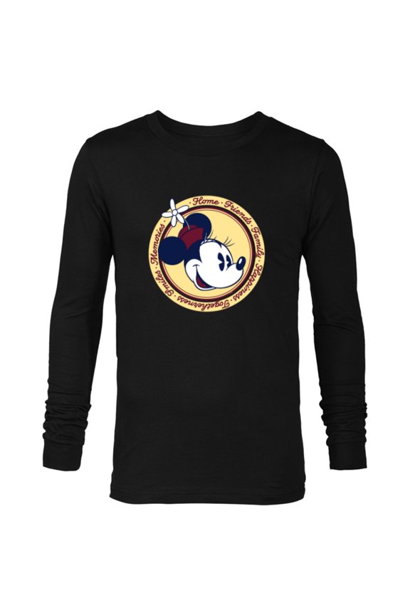 What Minnie Mouse Loves Retro Vintage - Long Sleeve T-Shirt for Men - Customized-Black