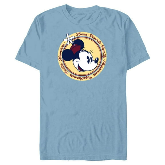 Disney What Minnie Mouse Loves Retro Vintage - Short Sleeve Blended T-Shirt for Adults - Customized-Ocean Blue