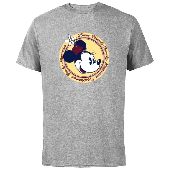 Disney What Minnie Mouse Loves Retro Vintage - Short Sleeve Cotton T-Shirt for Adults - Customized-Athletic Heather