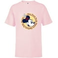 thumbnail image 1 of Disney What Minnie Mouse Loves Retro Vintage - Short Sleeve T-Shirt for Kids - Customized-Soft Pink, 1 of 5