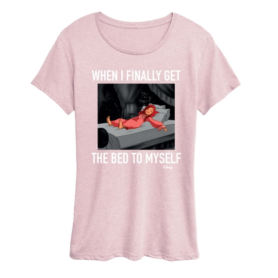 Disney - When Finally Get The Bed To Myself Women's Short Sleeve Graphic T-Shirt