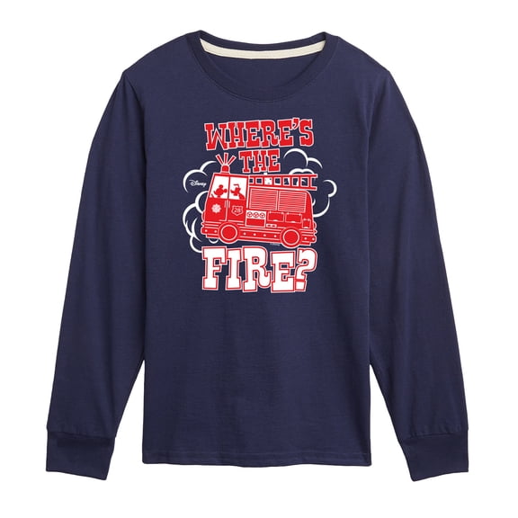 Disney - Wheres The Fire - Toddler & Youth Long Sleeve Graphic T-Shirt