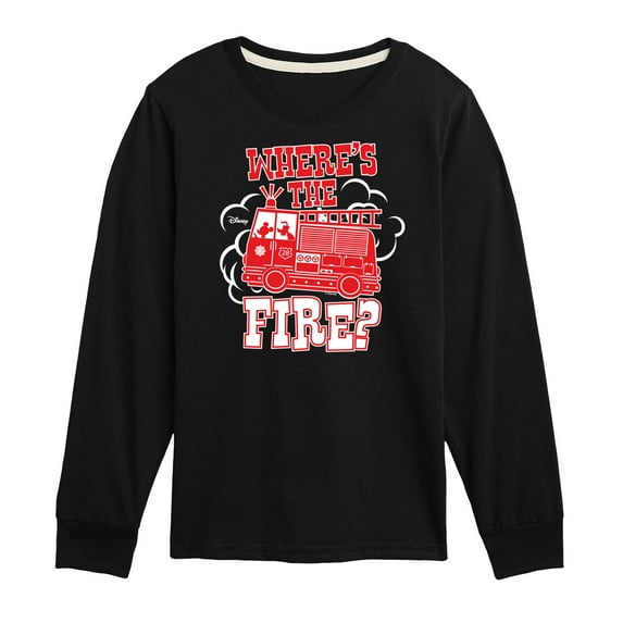 Disney - Wheres The Fire - Toddler & Youth Long Sleeve Graphic T-Shirt